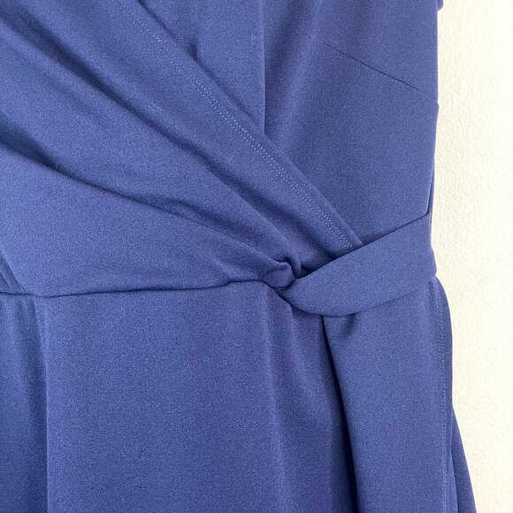 Womens Side Knot Sheath Dress XLarge Navy Blue Timeless Classic Career Night Out - Picture 3 of 7